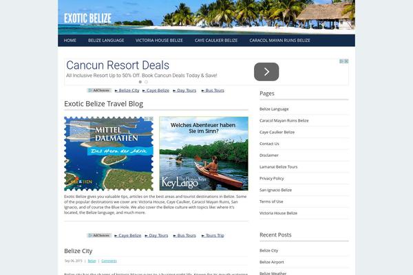 exoticbelize.com site used Simple Sense