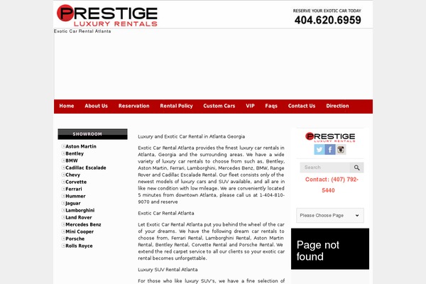 Prestige theme site design template sample