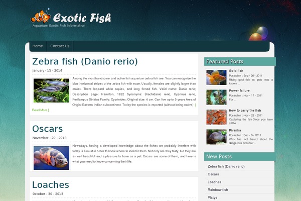 exoticfishaquarium.com site used Verse