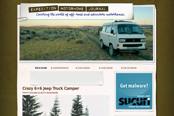 Adventure Journal theme site design template sample