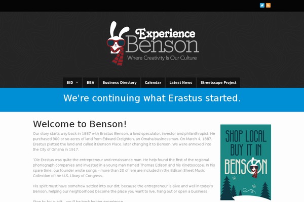 experiencebenson.com site used Good Bones