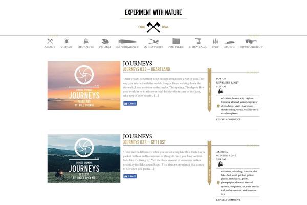 experimentwithnature.com site used Experiment
