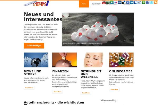 discover theme site design template sample