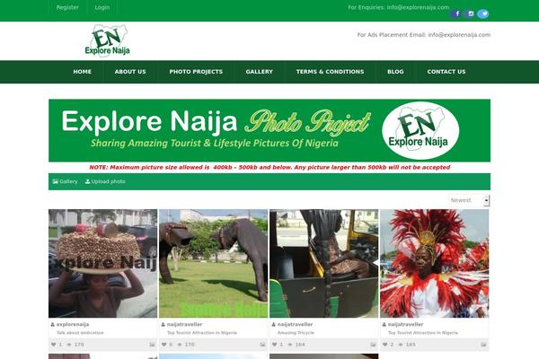 explorenaija.com site used Exploretheme