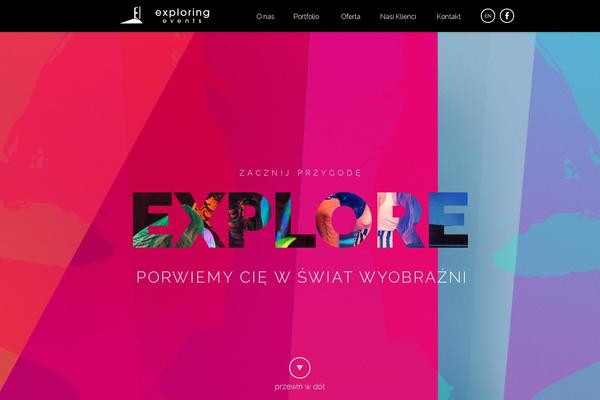 Explore theme site design template sample