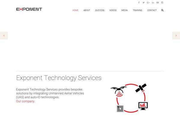 Exponent theme site design template sample