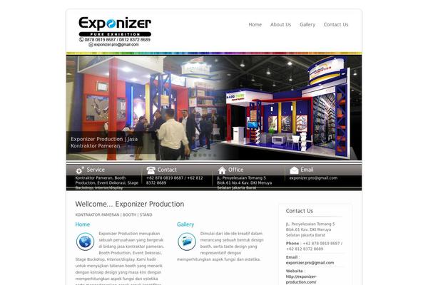 Expo theme site design template sample