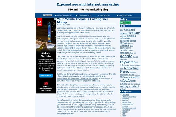 Bluesense theme site design template sample