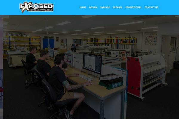 Exposed theme site design template sample