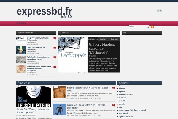 Editorial theme site design template sample