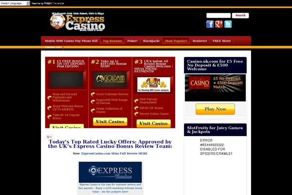 expresscasino.co.uk site used Doubleup Theme