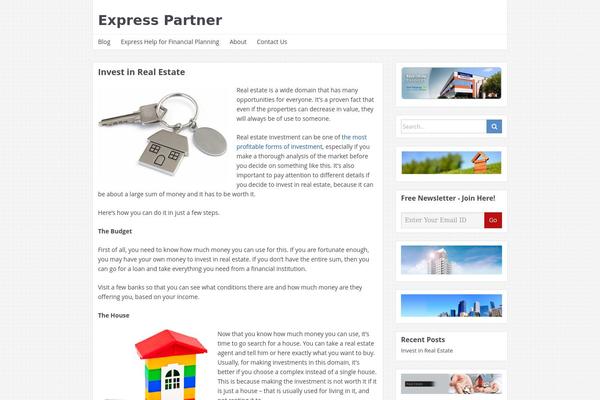 NEBlue theme site design template sample