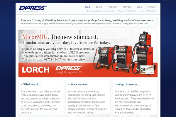 Express theme site design template sample
