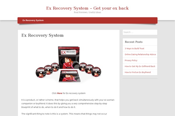 exrecoverysystem.us site used Frente
