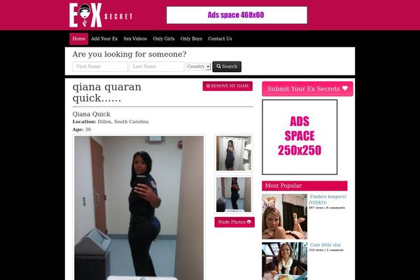 exsecret.com site used Ex