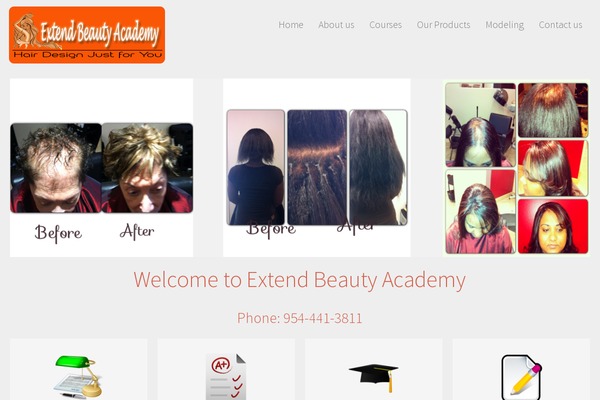 extendbeautyacademy.com site used Glass