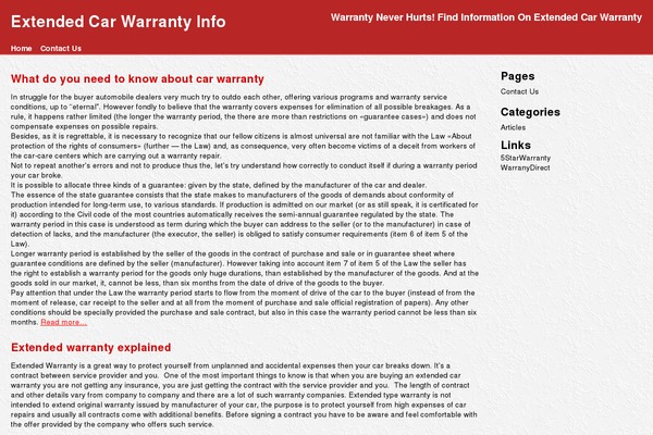 extendedcarwarrantyinfo.com site used Repez-red