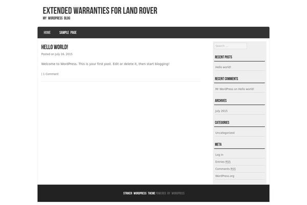 Striker theme site design template sample