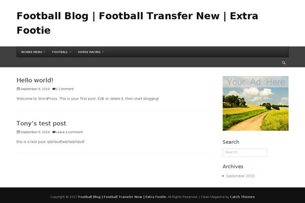 Clean Magazine theme site design template sample