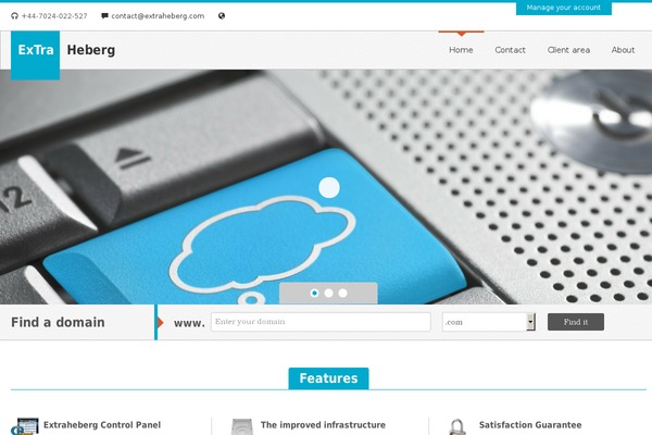 Megahost theme site design template sample