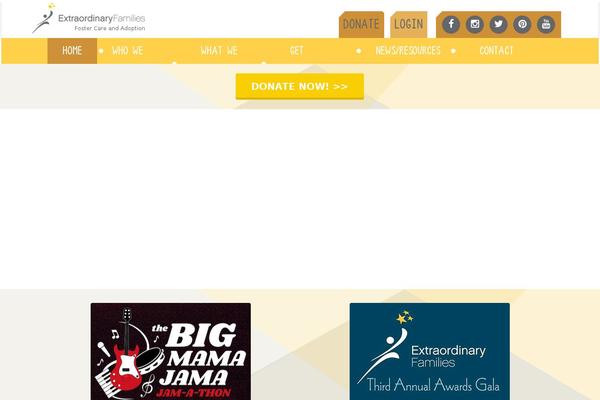 extraordinaryfamilies.org site used Qaro-janupdate