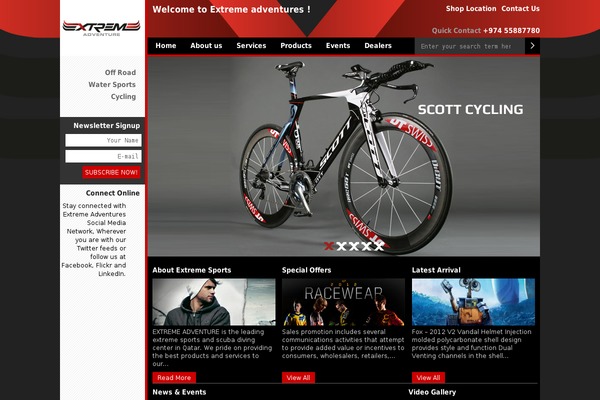 Extreme theme site design template sample
