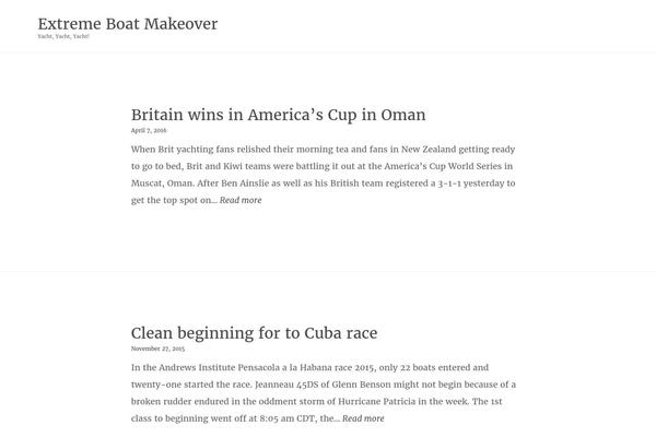 extremeboatmakeover.com site used So Simple 75