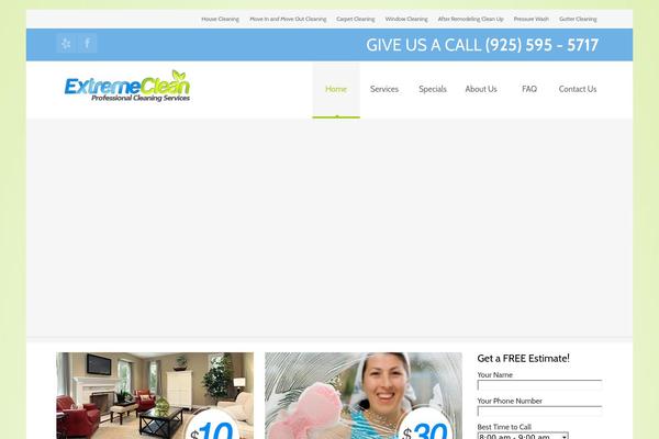 Sereno theme site design template sample