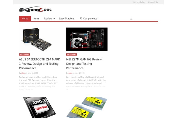 extremespec.net site used Magazine Basic