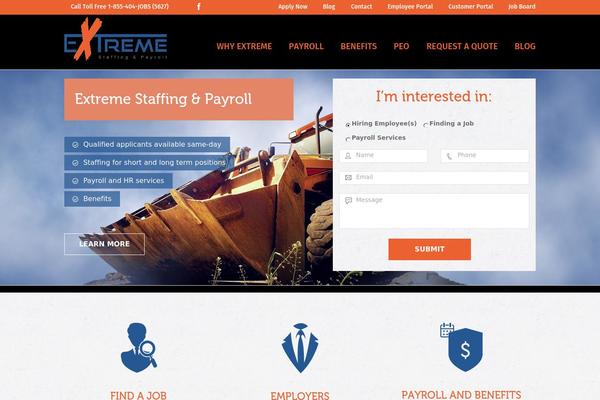 Extreme theme site design template sample