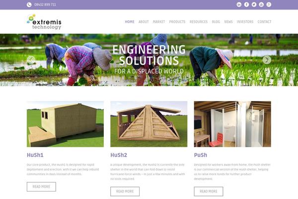 Extremis theme site design template sample