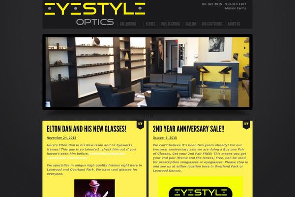 eyestyleoptics.com site used Yoo_bigeasy_wp-1.0.8