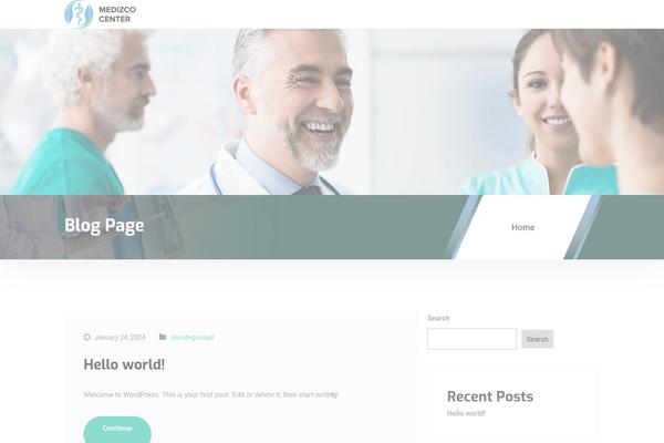 Medizco theme site design template sample