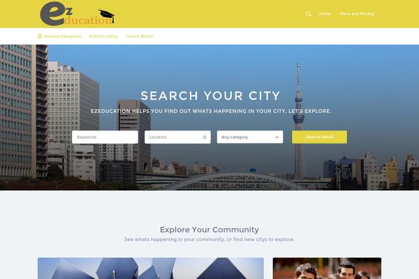 Listify theme site design template sample