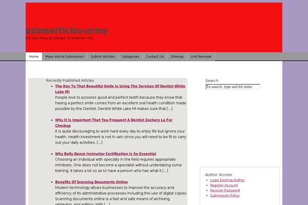 wpArticleDirectory theme websites examples