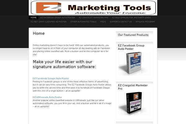 ezmarketingtools.com site used Agency Theme