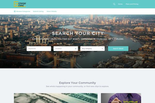 Listify theme site design template sample
