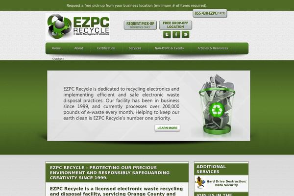 Green theme site design template sample