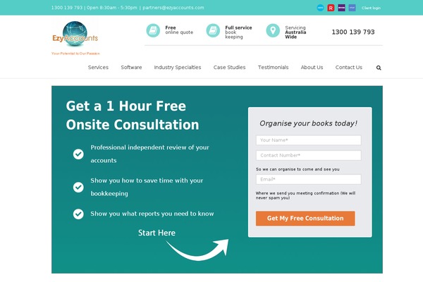 ezyaccounts theme websites examples