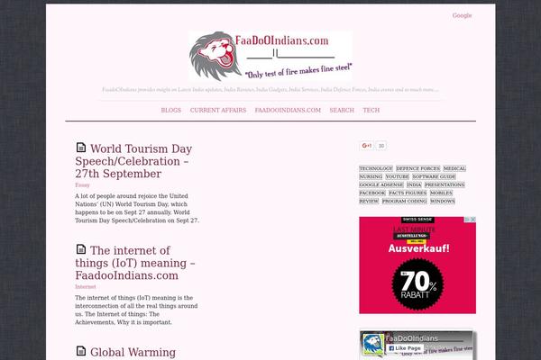 Elemin theme site design template sample