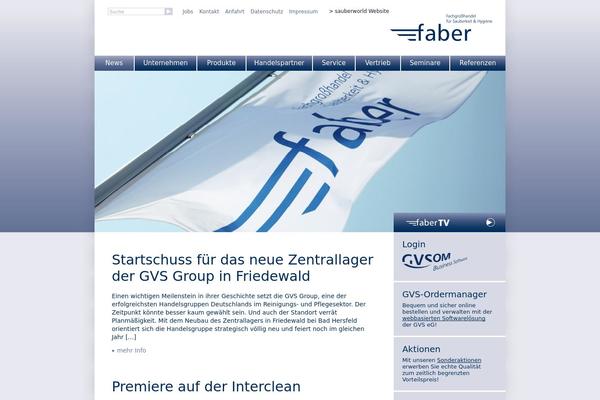 Faber theme site design template sample