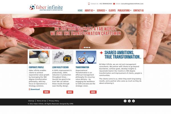 Faber theme site design template sample