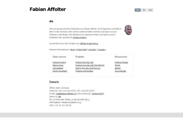 fabian-affolter.ch site used Skeleton Plus