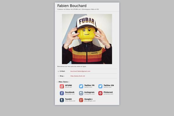 Digital Business Card theme site design template sample
