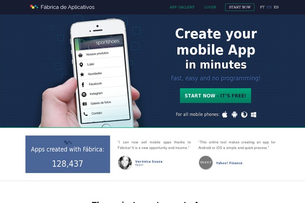 Fabrica theme websites examples