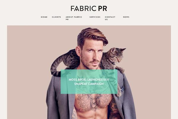 Fabric theme site design template sample