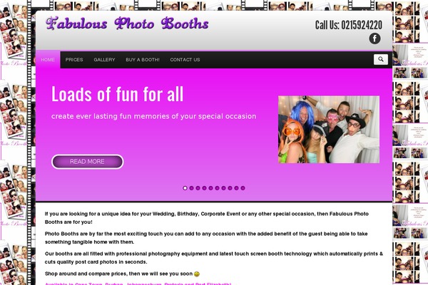 fabulousphotobooths.co.za site used Elegantbiz