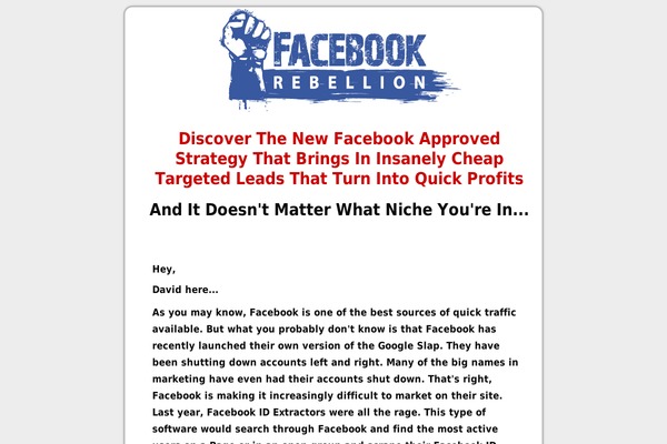 facebookrebellion.com site used Marketer-blank-theme-1.1