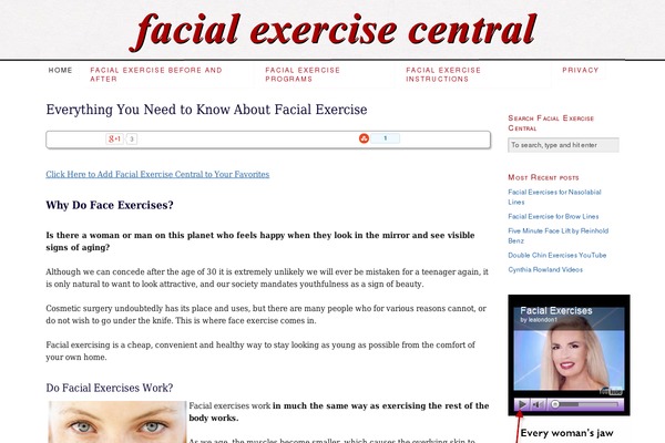 facialexercisecentral.com site used Aiko