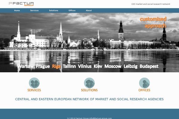 Vantage theme site design template sample